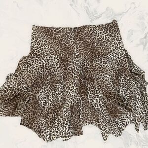 Firenzii Mini Leioard Print Skirt -Size Small - Leopard Print